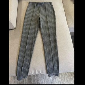 Forever 21 Contemporary Gray & White Striped Pants